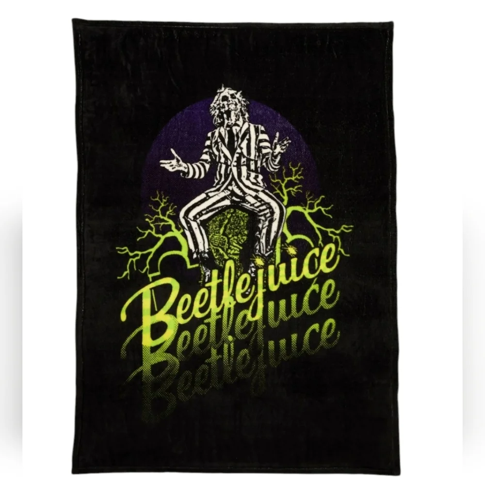 Beetlejuice  Coral Fleece Throw Blanket